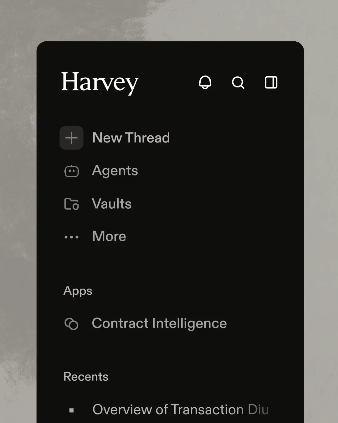 We designed the interface to be unmistakably Harvey