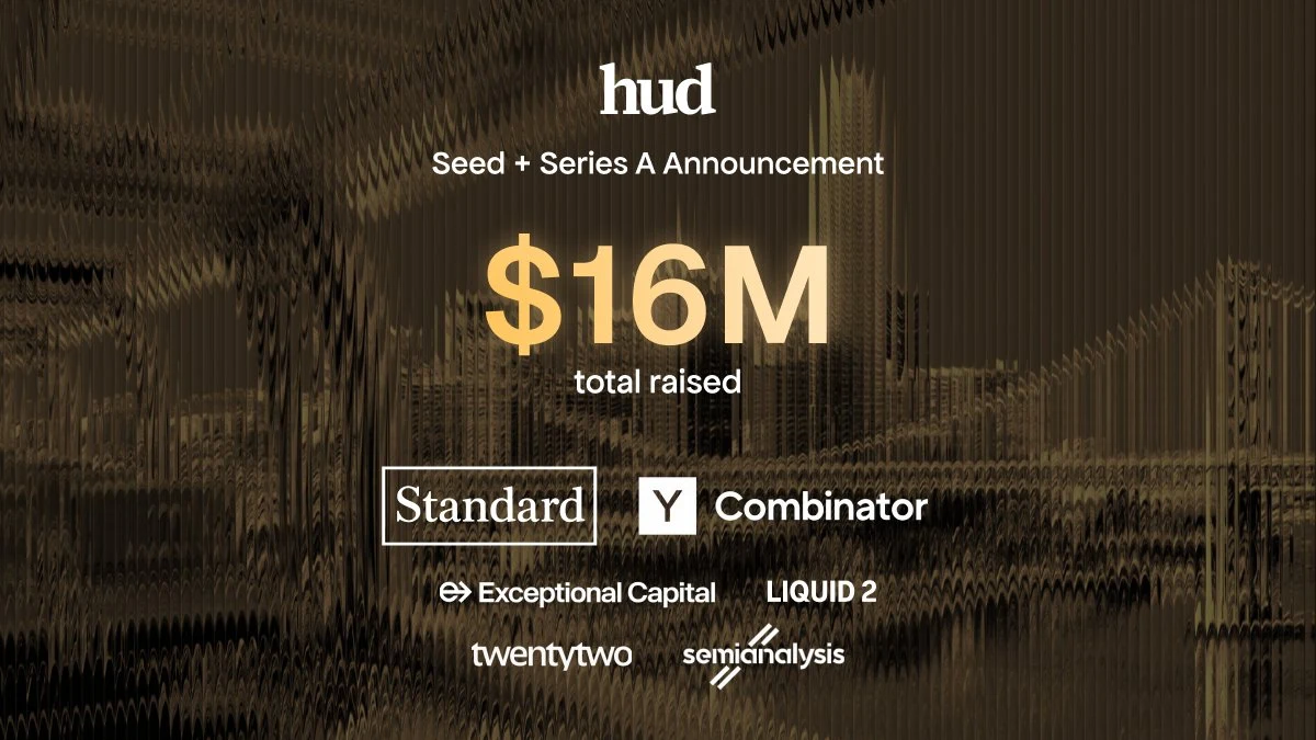 HUD is excited to share our Series A funding — public x-twitter post media curated for social post design inspiration.