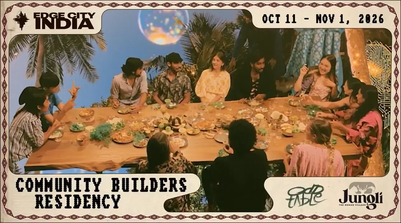 The Community Builders Residency at Edge City India 🇮🇳 — public x-twitter post media curated for social post design inspiration.