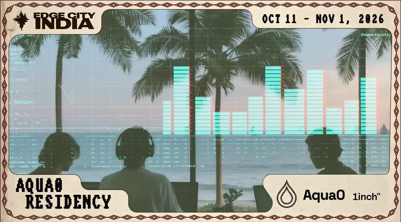 Edge City: Announcing: Aqua0, The Defi Residency (Oct 11 - Nov 1) — public x-twitter post media curated for social post design inspiration.