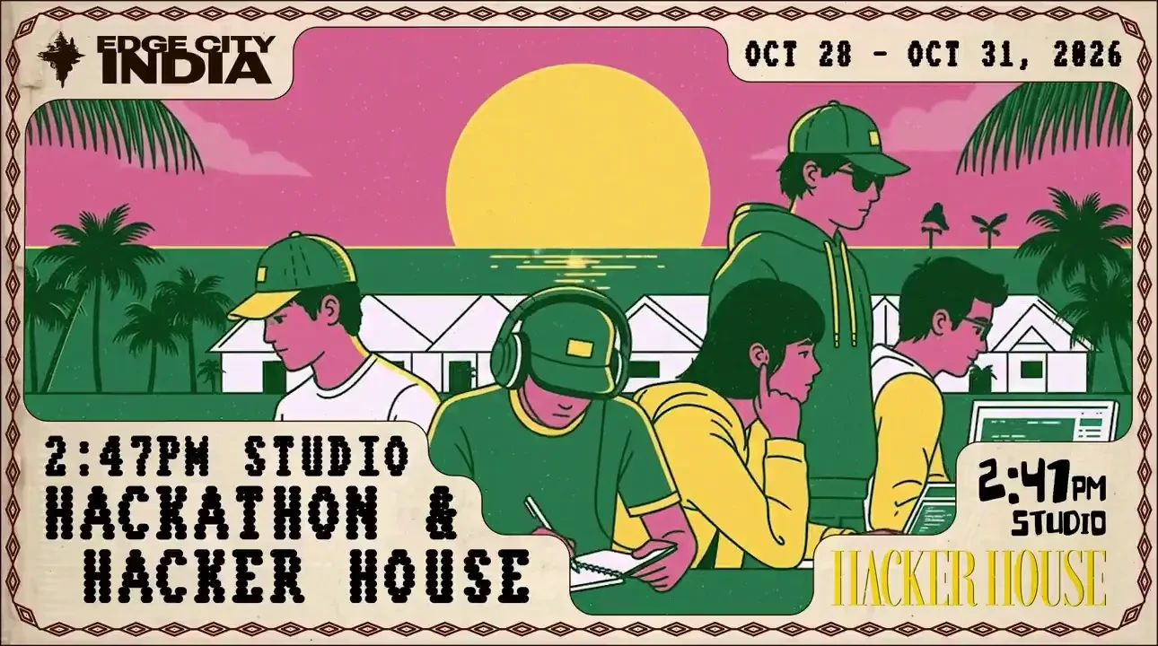 Edge City: Hacker House Goa (Oct 28 - 31) — public x-twitter post media curated for social post design inspiration.