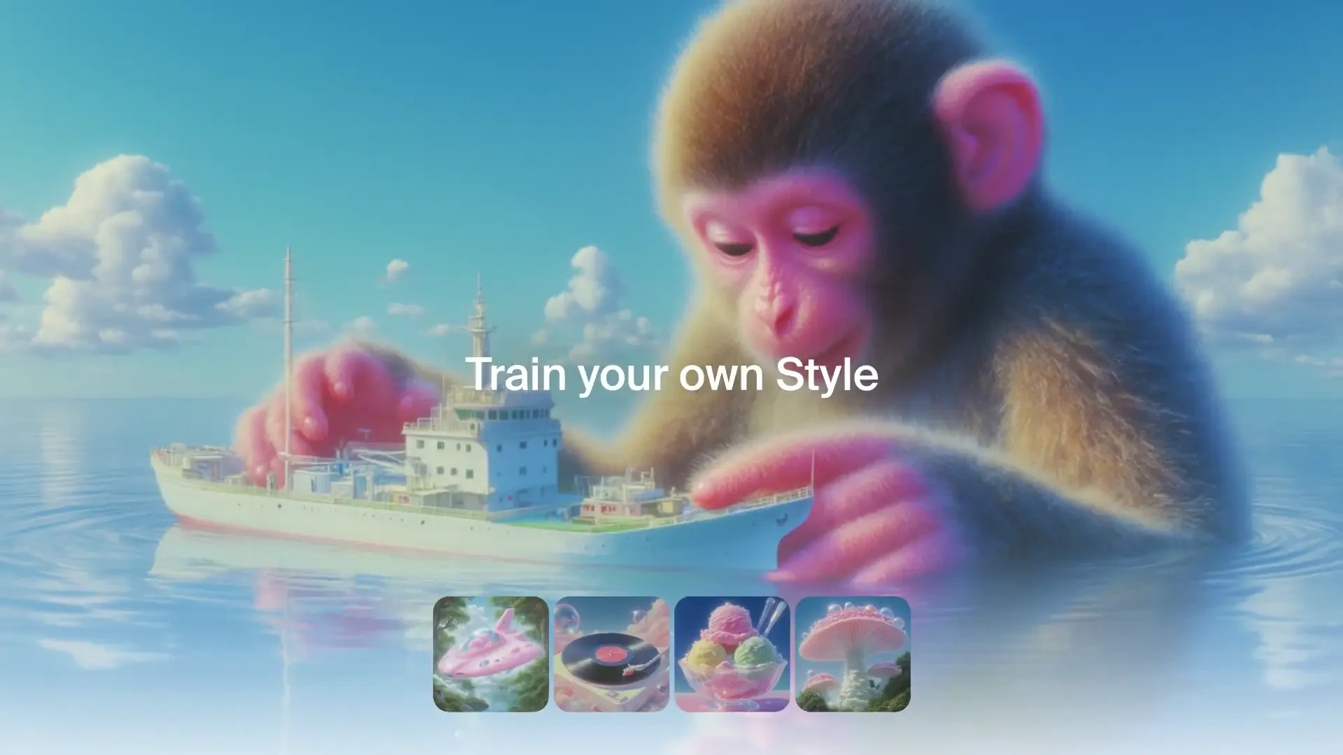 Krea 2 LoRAs beta launch video with clean typography, product-training graphic, Train button, and generated sample output.