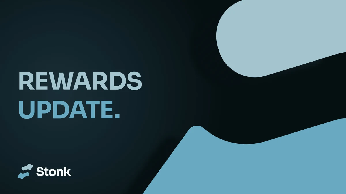 Stonk: Rewards update — public x-twitter post media curated for social post design inspiration.