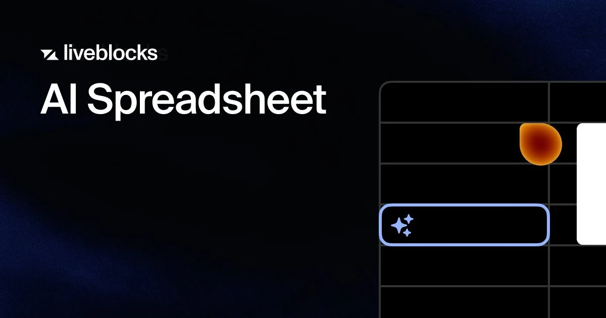 AI Spreadsheet | Liveblocks Example — public x-twitter post media curated for social post design inspiration.