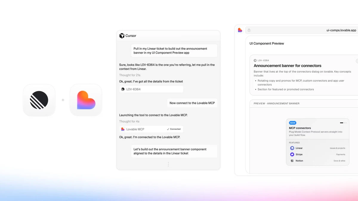 Lovable is now available from @linear — public x-twitter post media curated for social post design inspiration.
