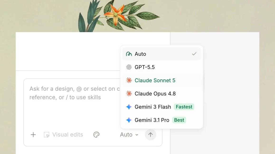 Anthropic's Sonnet 5 is now available in MagicPath to choose from — public x-twitter post media curated for social post design inspiration.