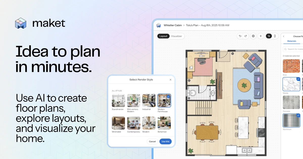 AI Home Design Studio: Plan & Visualize in Minutes | Maket — public x-twitter post media curated for social post design inspiration.