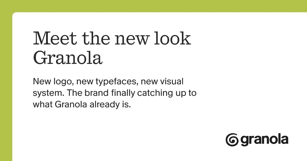 Meet the new look Granola — public x-twitter post media curated for social post design inspiration.