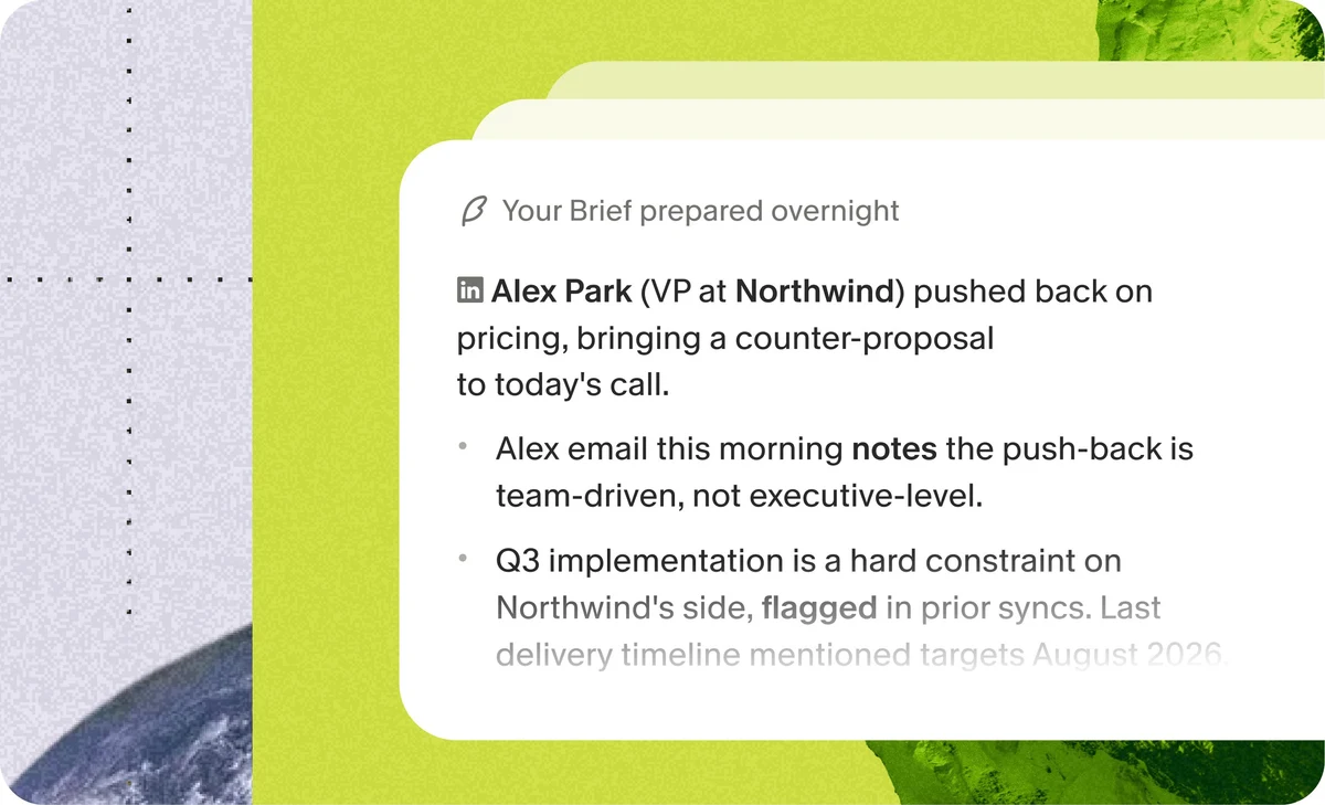 New: Briefs prepare you for your next meeting as you join — public x-twitter post media curated for social post design inspiration.