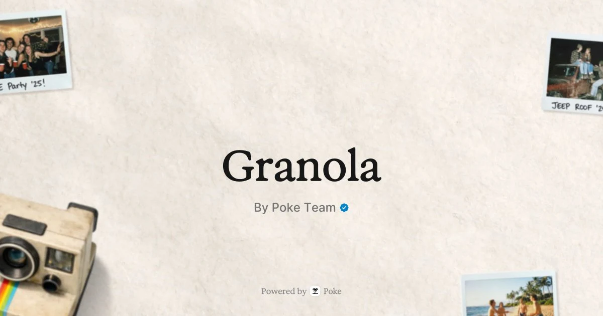 Granola – Poke — public x-twitter post media curated for social post design inspiration.
