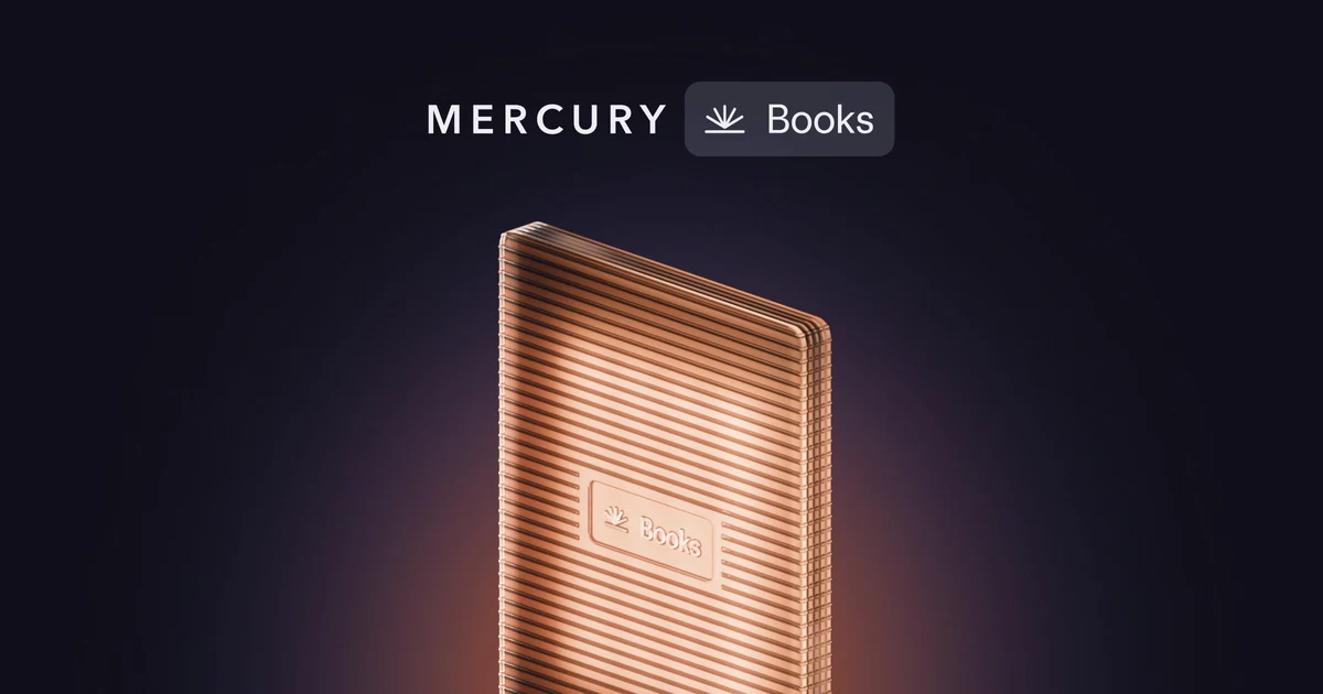 Mercury Books | Accounting Software Built into Your Bank Account — public x-twitter post media curated for social post design inspiration.
