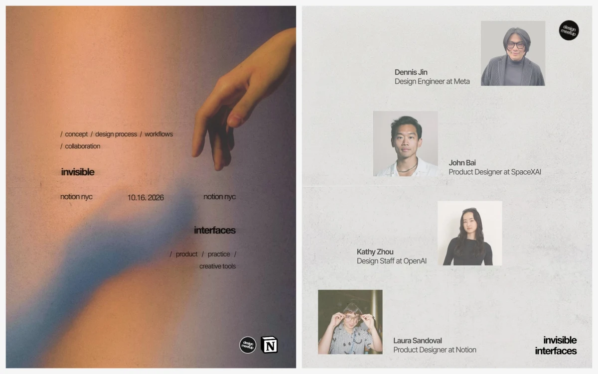 Michelle Liu: join us at @notionhq for Invisible Interfaces in NYC