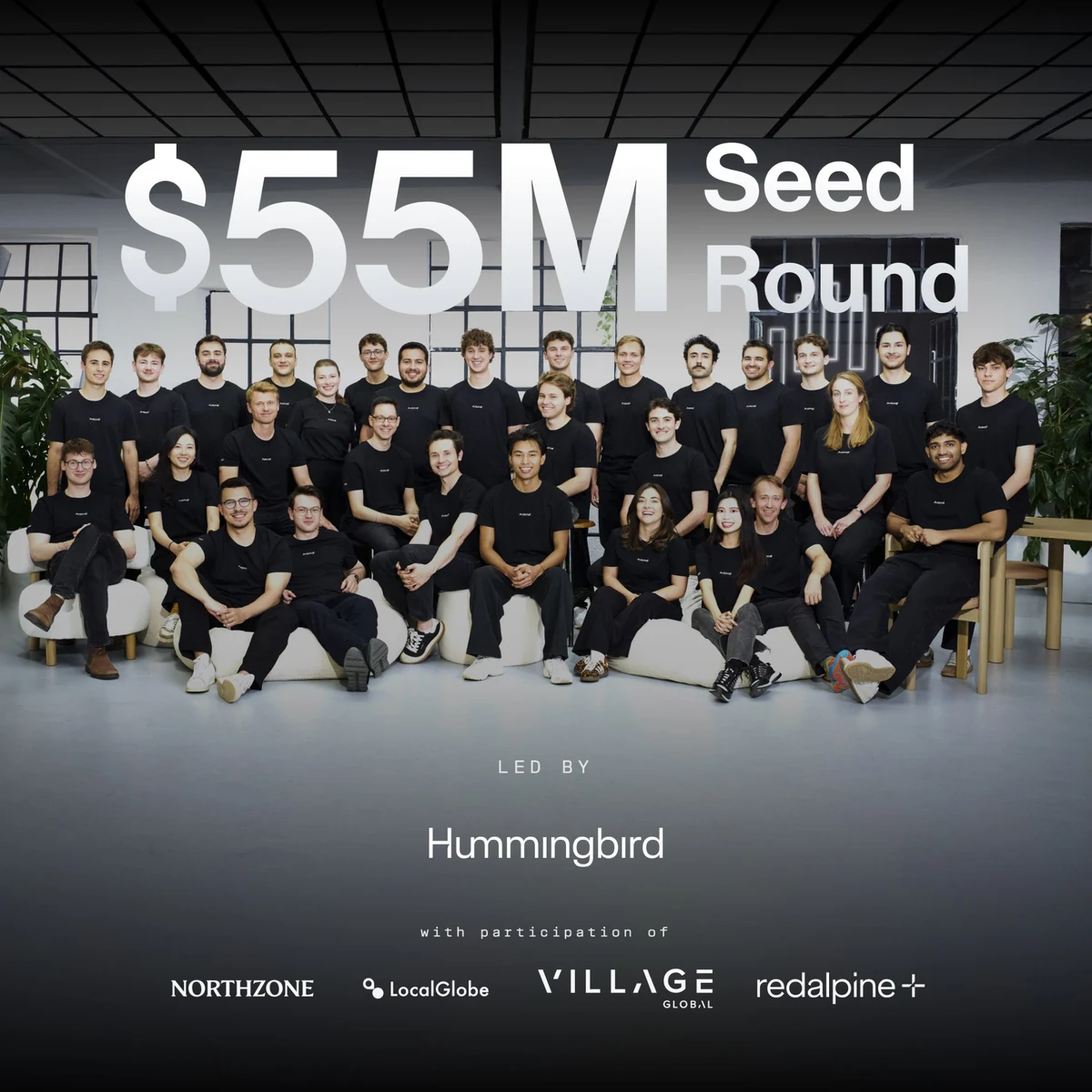 Microagi has raised a $55M seed led by Hummingbird with Northzone — public x-twitter post media curated for social post design inspiration.
