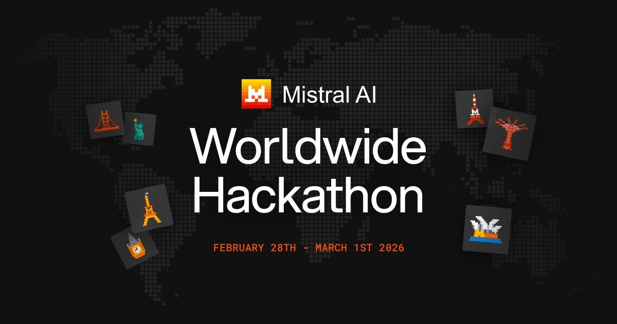 Mistral AI Worldwide Hackathon 2026: build the next era of AI — public x-twitter post media curated for social post design inspiration.