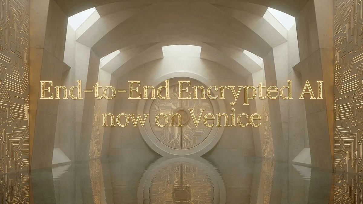 Venice Launches End-to-End Encrypted AI — public x-twitter post media curated for social post design inspiration.