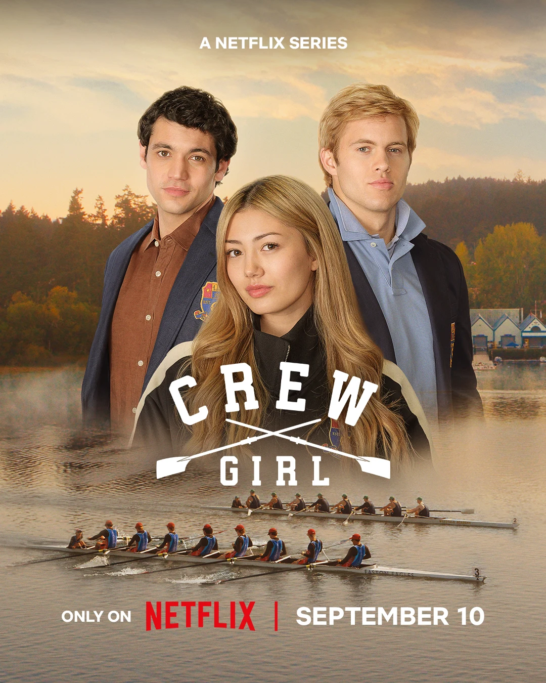 Netflix: CREW GIRL PREMIERES IN 12 HOURS — public x-twitter post media curated for social post design inspiration.