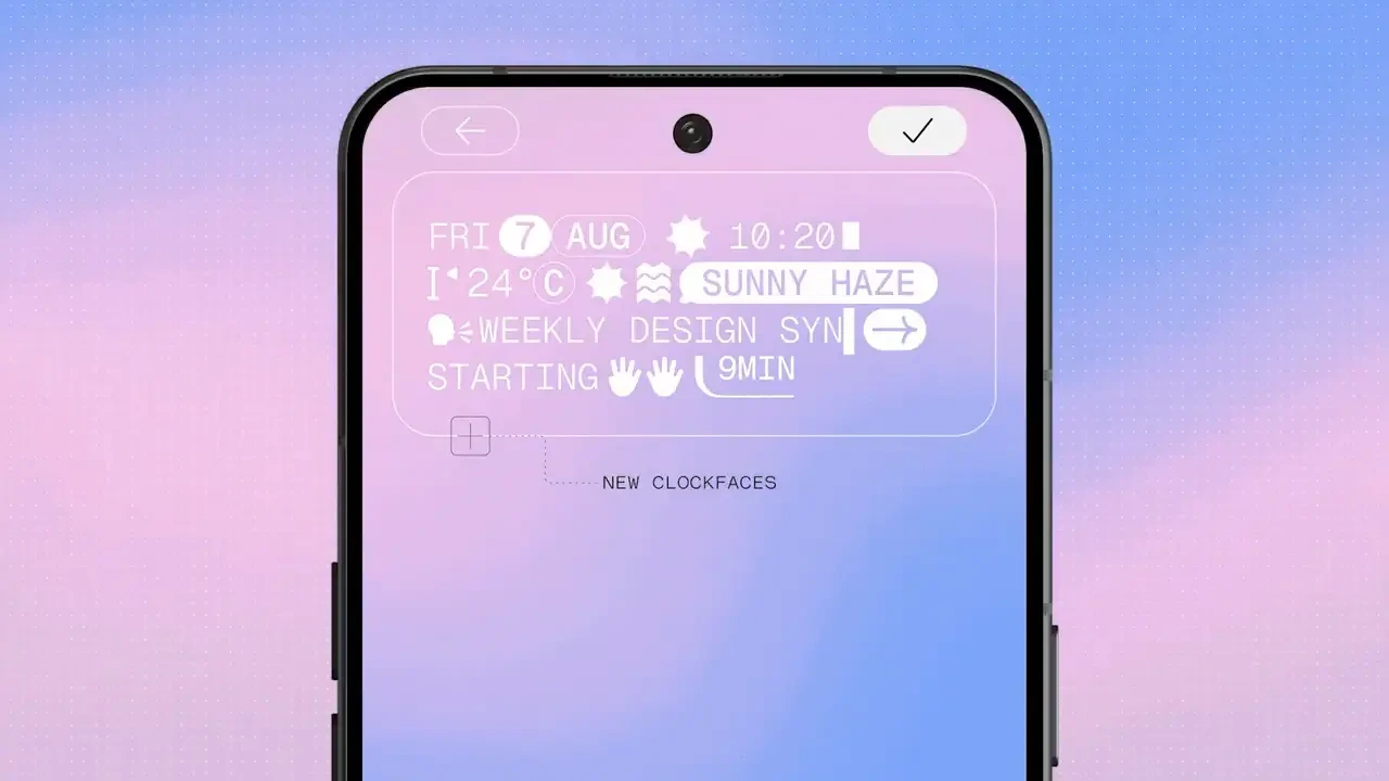 Nothing OS 5 brings two new clock faces to the lock screen — public x-twitter post media curated for social post design inspiration.