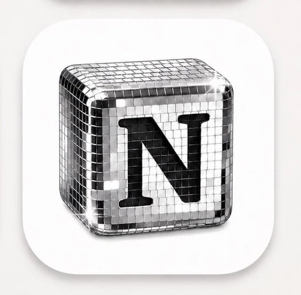 Notion disco-ball app icon remix — public x-twitter post media curated for social post design inspiration.