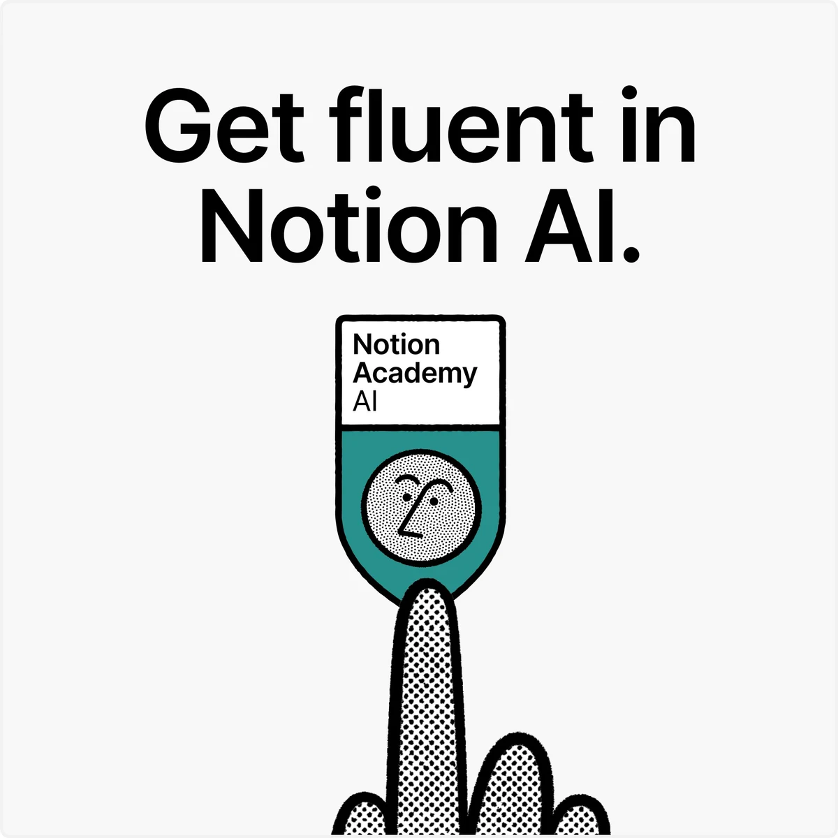 Notion AI Academy path card — public X post media curated for social post design inspiration.