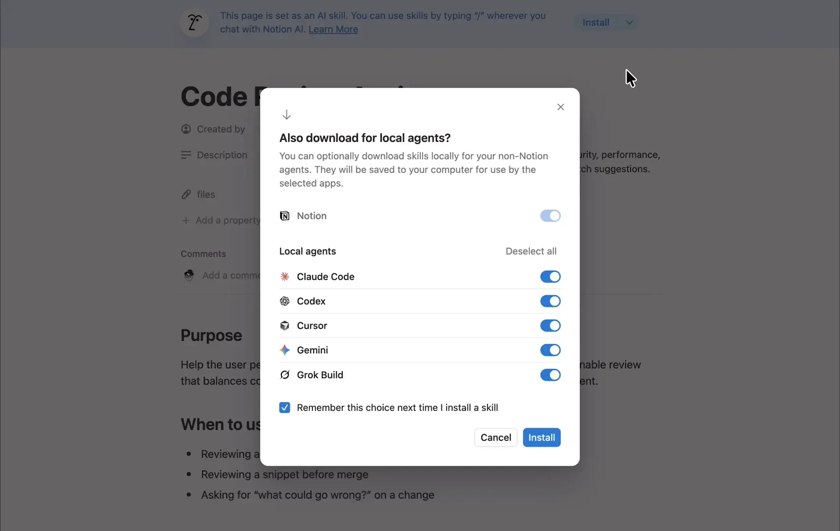 Notion: Use skills with local agents — public x-twitter post media curated for social post design inspiration.