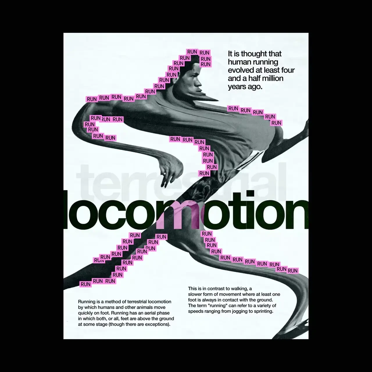 Oliver ೫: I made 10 posters based on the word "run", as part of a challenge on IG — public x-twitter post media curated for social post design inspiration.
