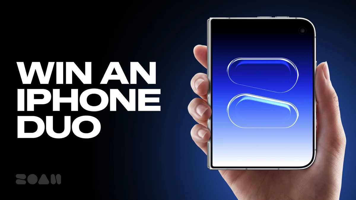 Zoah (formerly Opacity): Win an iPhone Duo — public x-twitter post media curated for social post design inspiration.