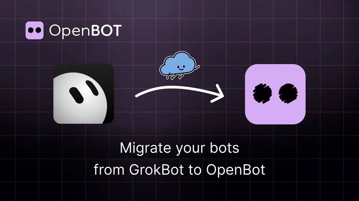 You can now migrate your bots from GrokBot to OpenBot in just a few — public x-twitter post media curated for social post design inspiration.