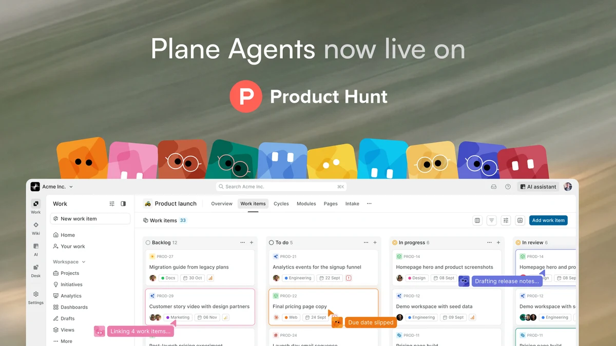 Plane Agents are now live on Product Hunt — public x-twitter post media curated for social post design inspiration.