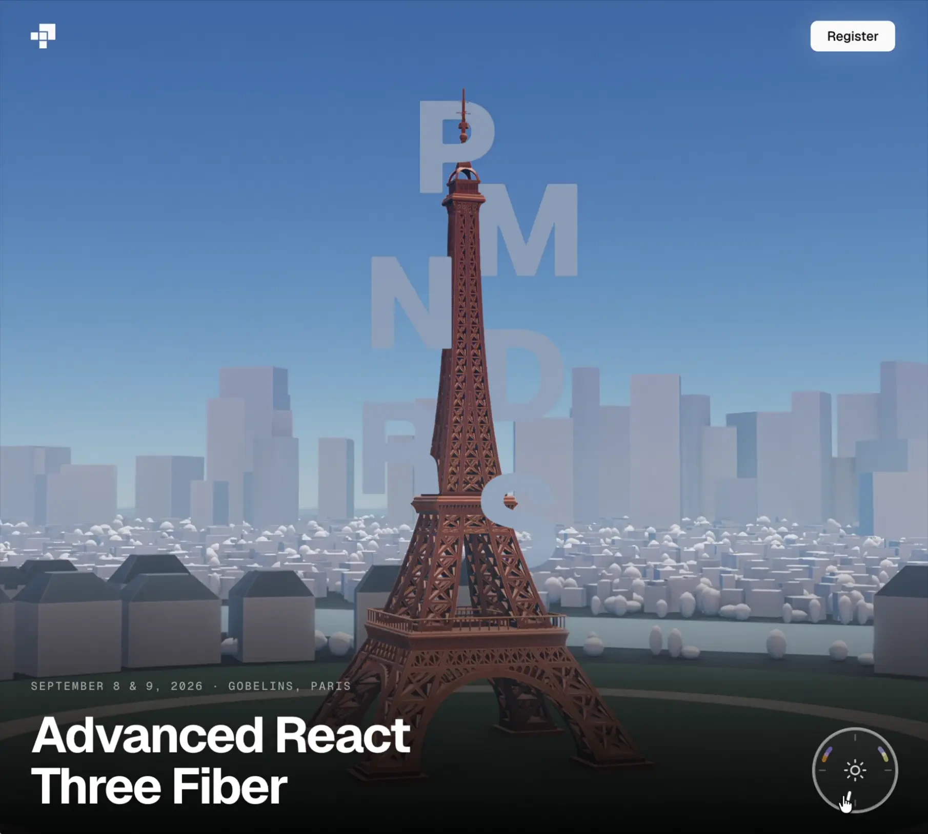Poimandres: Our advanced React Three Fiber workshop is happening Sept 8 & 9 — public x-twitter post media curated for social post design inspiration.