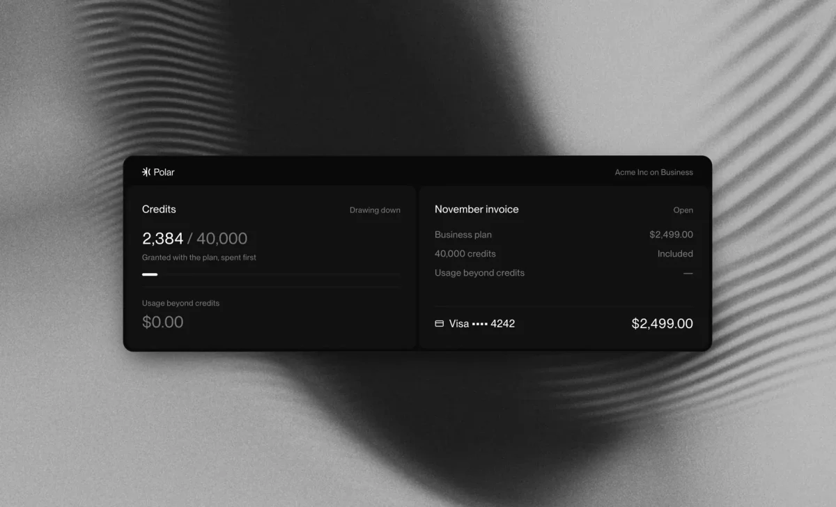 Usage Billing with Polar is a breeze