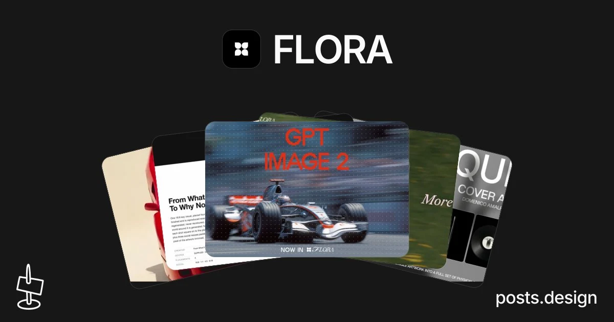 FLORA social post designs — posts.design — public x-twitter post media curated for social post design inspiration.