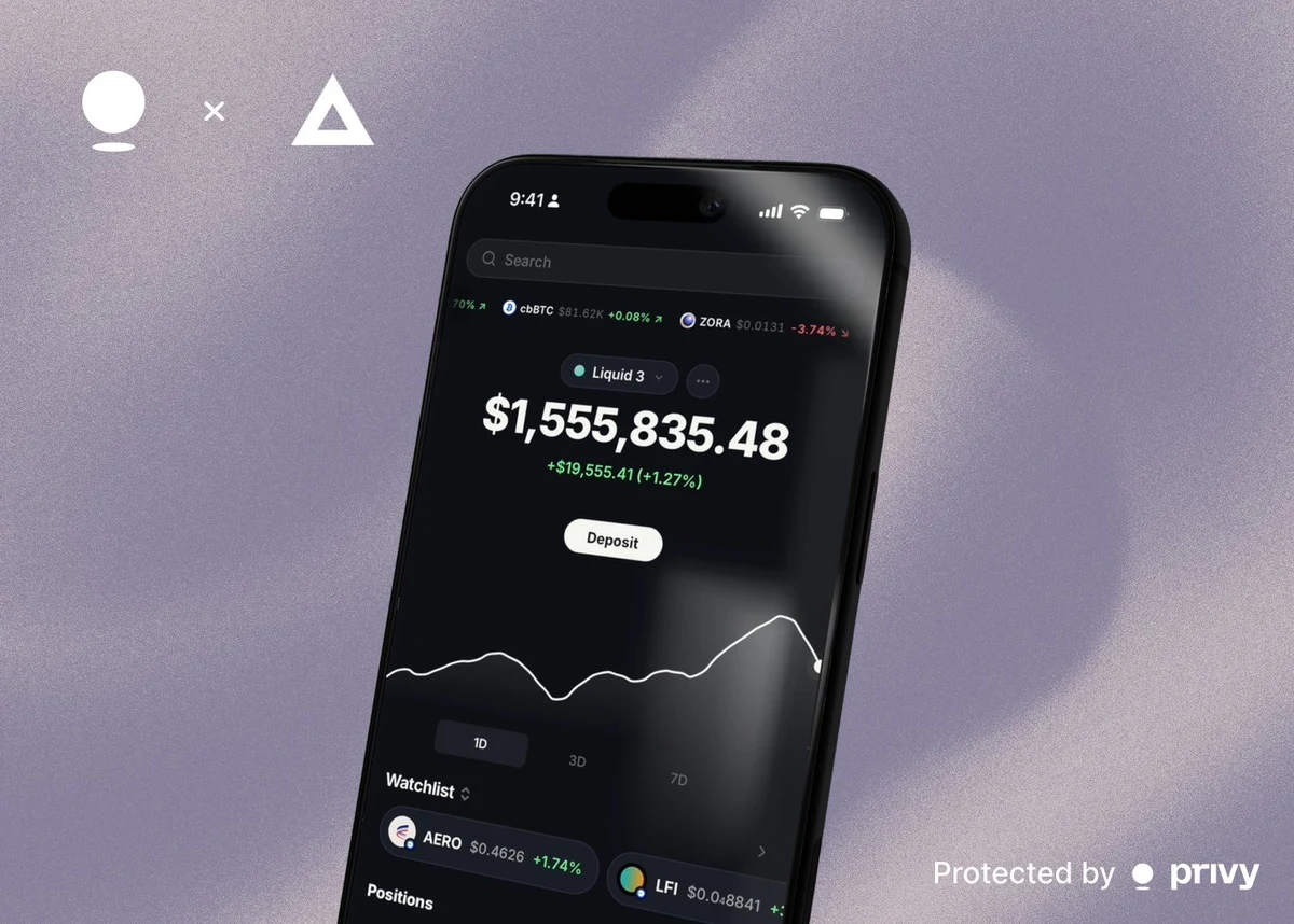 Privy DefinitiveFi mobile trading launch — public X/Twitter post media curated for social post design inspiration.