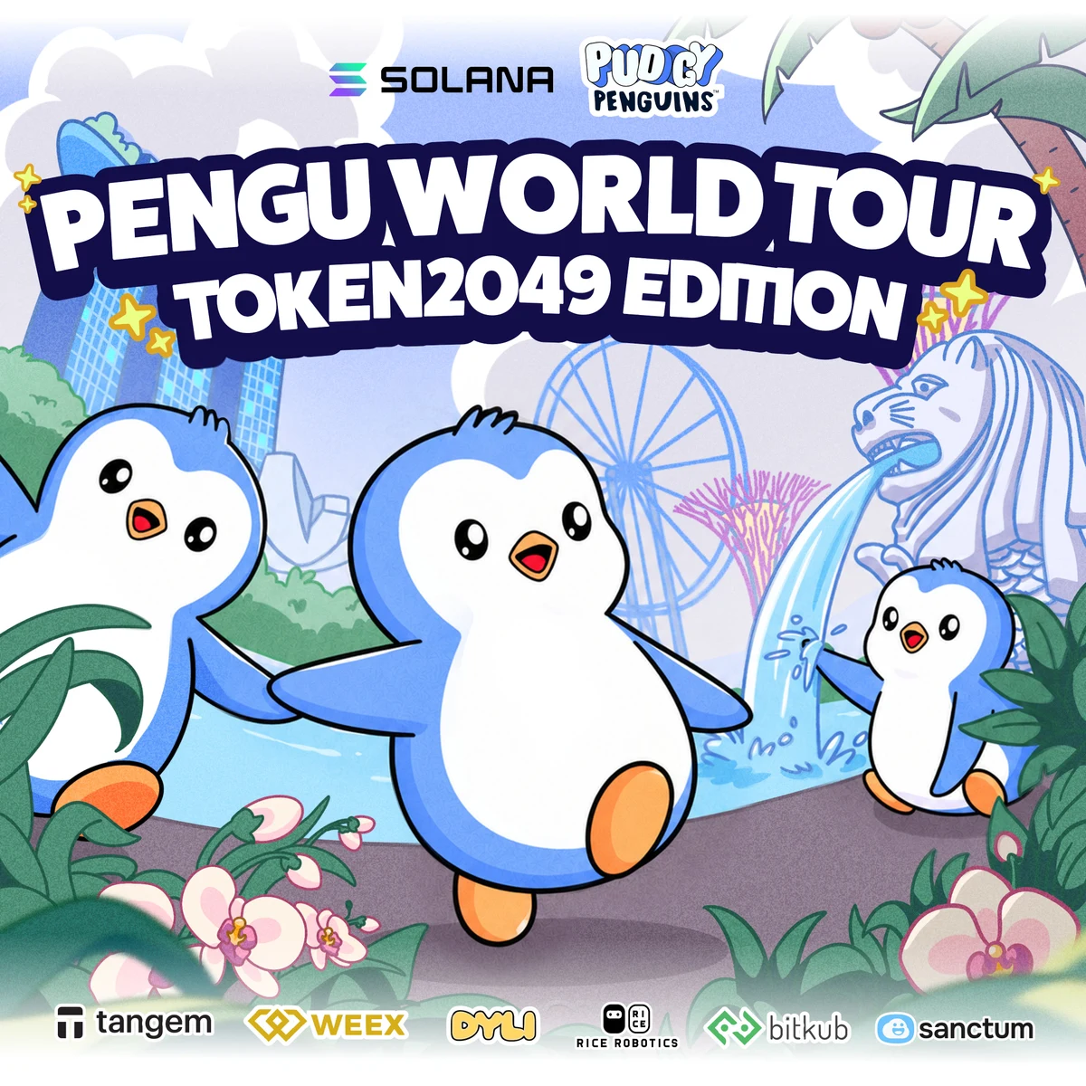 Pudgy Penguins are taking over Singapore — public x-twitter post media curated for social post design inspiration.