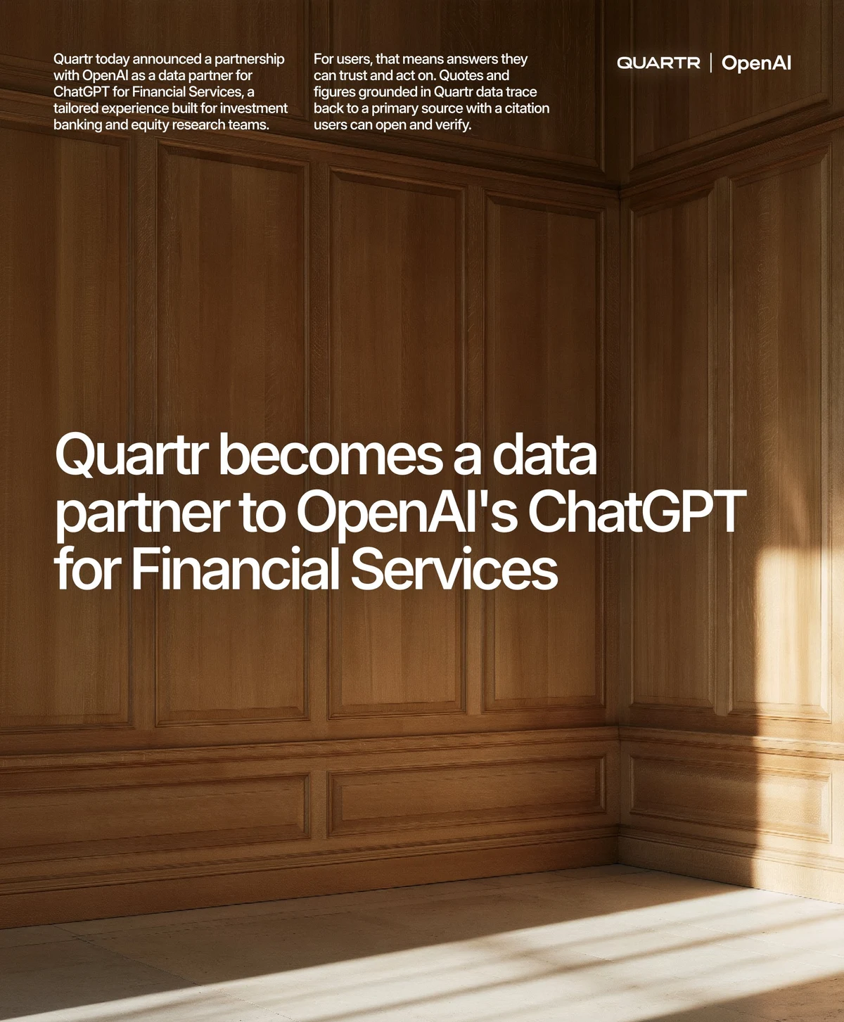 Quartr: We're proud to be a founding data partner to OpenAI's ChatGPT — public x-twitter post media curated for social post design inspiration.