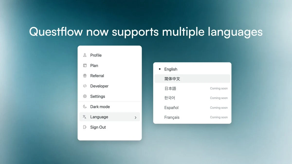 Questflow is going multilingual — public x-twitter post media curated for social post design inspiration.