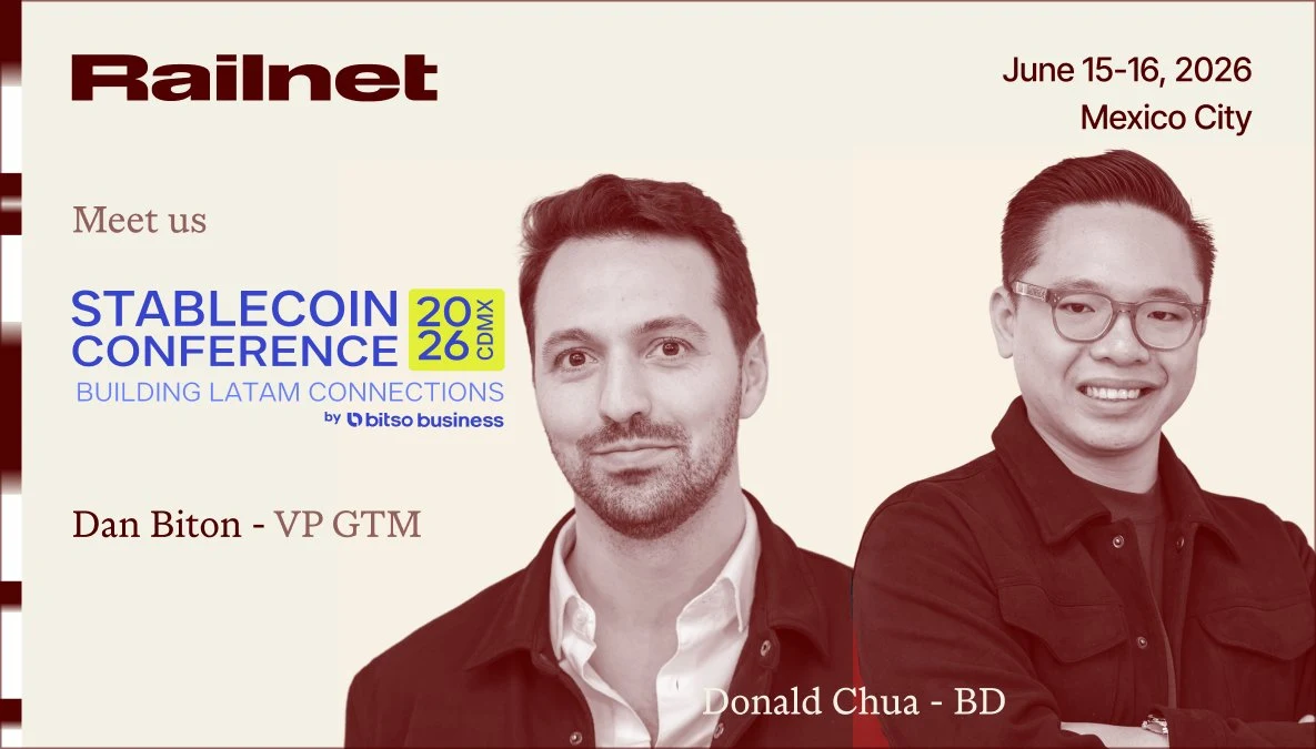 Railnet at the Stablecoin Conference 2026 🇲🇽 by @Bitso — public x-twitter post media curated for social post design inspiration.