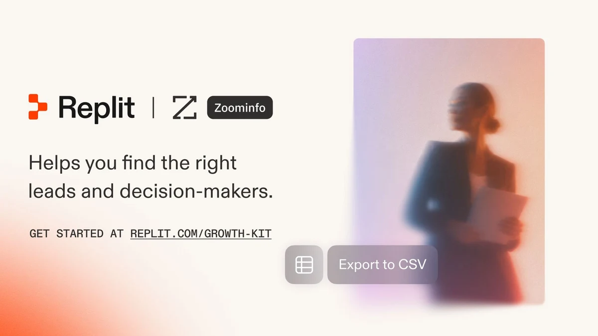 Replit ⠕: @ZoomInfo researches your ICP and measures total addressable market — public x-twitter post media curated for social post design inspiration.