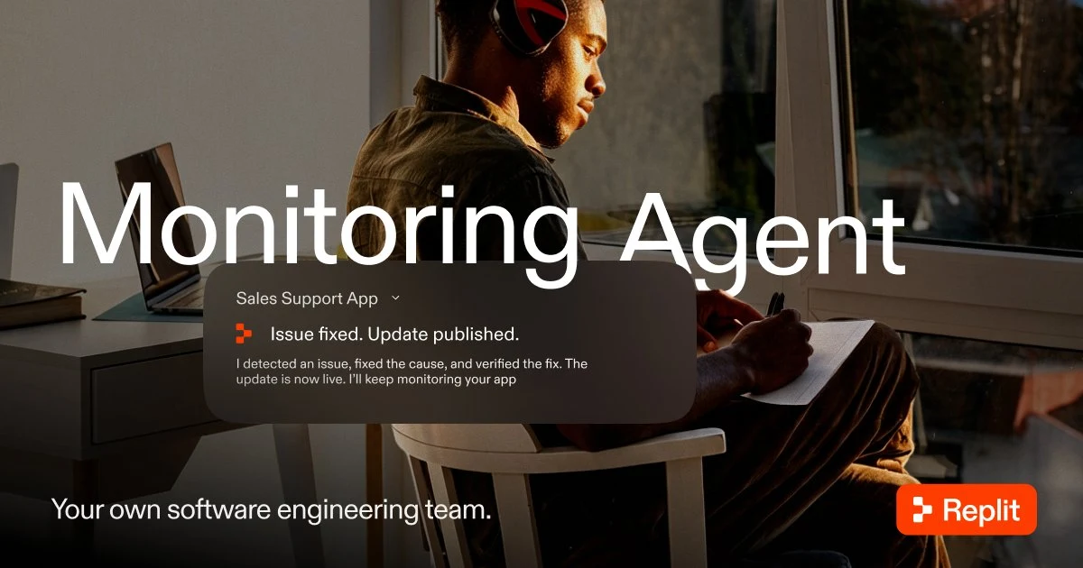 Replit ⠕: You now have an on-call engineer right in your pocket — public x-twitter post media curated for social post design inspiration.