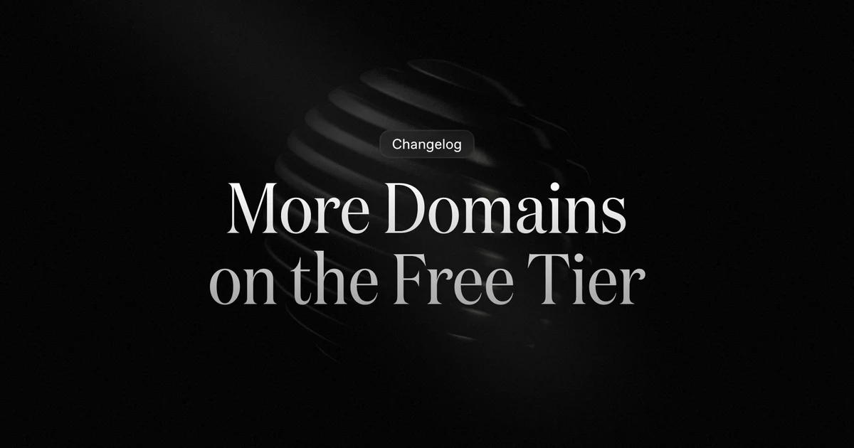 Resend: Starting today, every free account can verify 3 domains — public x-twitter post media curated for social post design inspiration.
