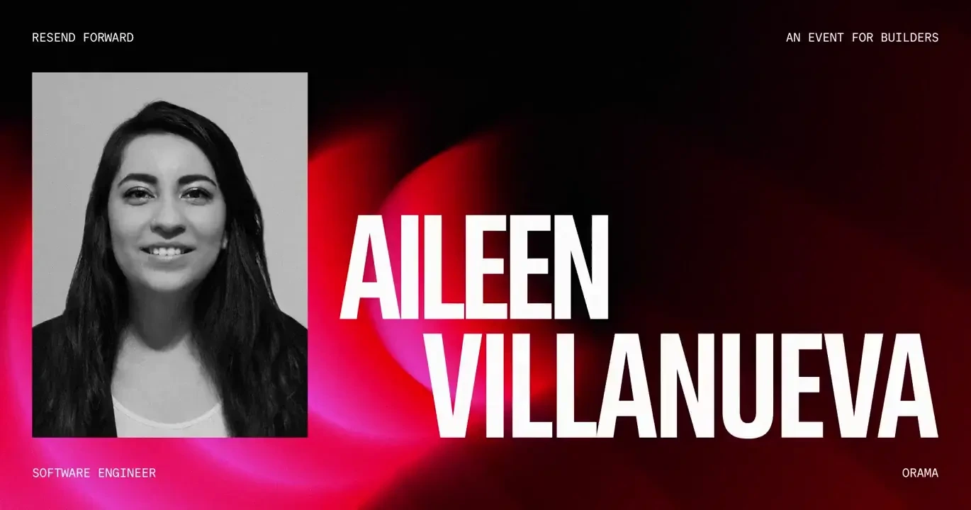 We're thrilled to welcome @aileenvl to the stage at Resend Forward — public x-twitter post media curated for social post design inspiration.