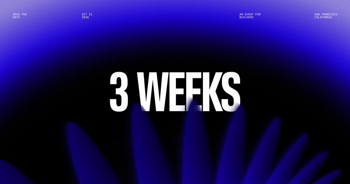 It's hard to believe that there's only three weeks until Resend Forward — public x-twitter post media curated for social post design inspiration.