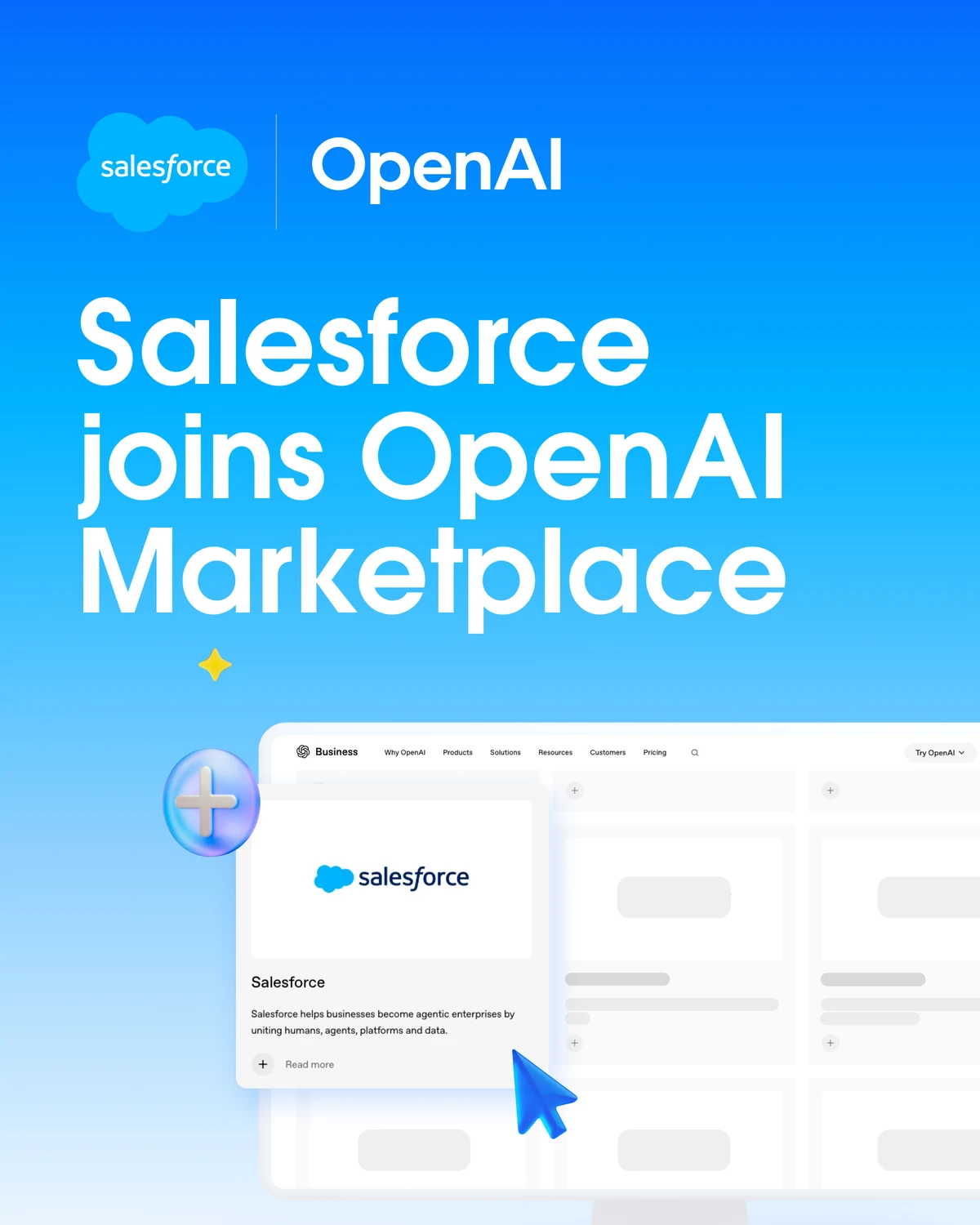 Salesforce, now part of the @OpenAI Marketplace — public x-twitter post media curated for social post design inspiration.
