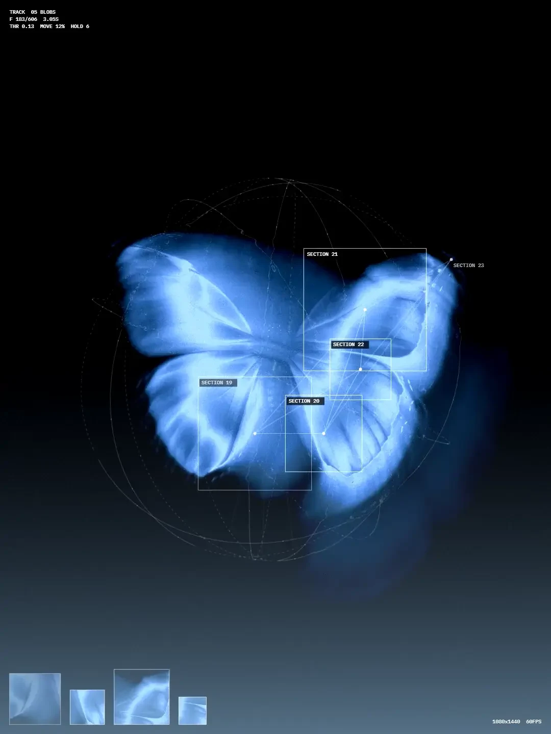 Sam Hox: Animation of the graphics and sound design for Sixfold