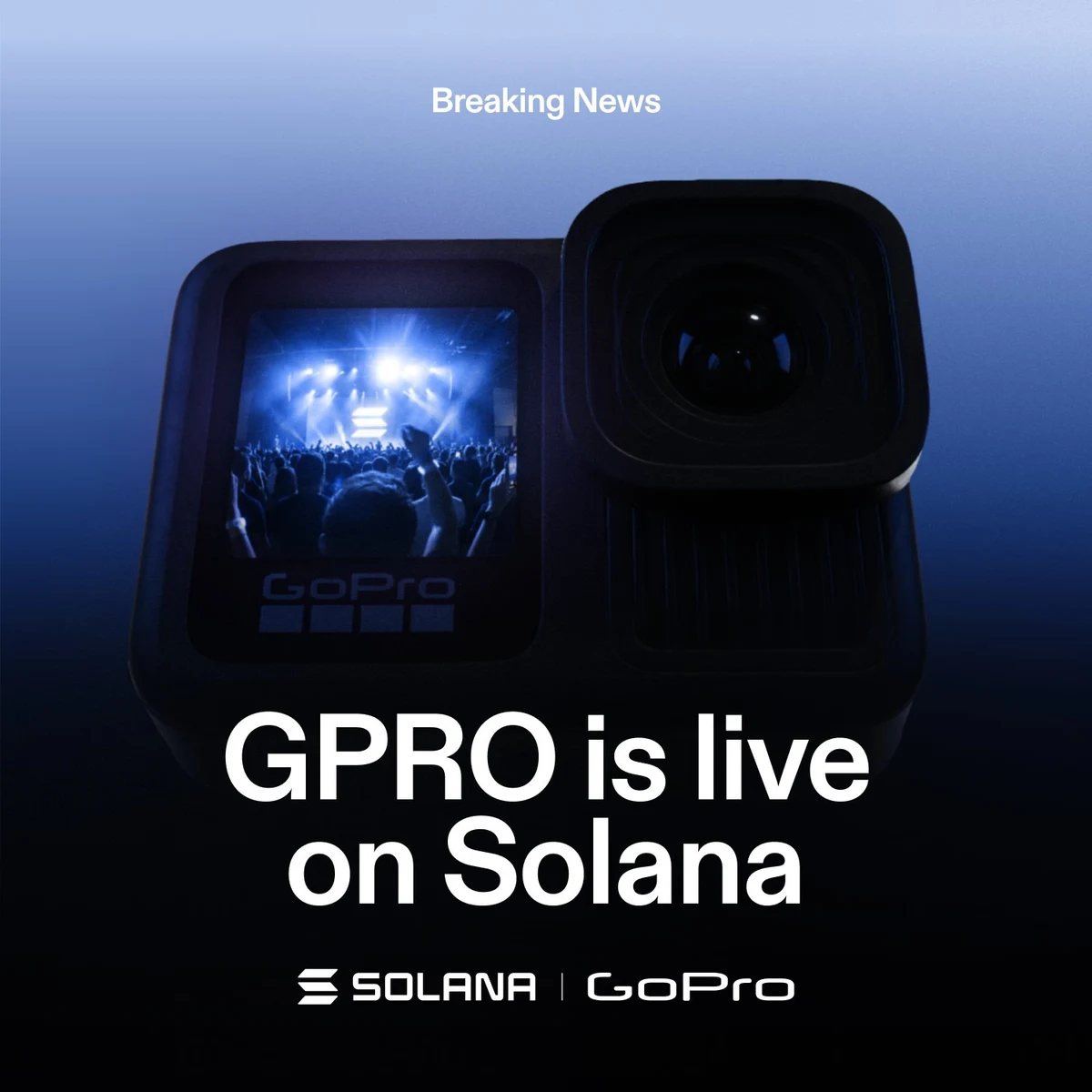 BREAKING: $GPRO is live on Solana via @sunrise — public x-twitter post media curated for social post design inspiration.
