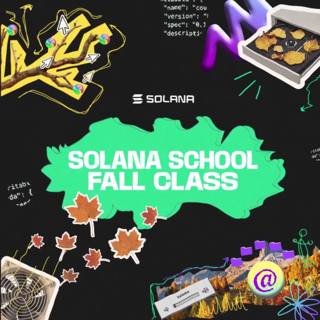 Solana Developers: Solana School: Fall Class — public x-twitter post media curated for social post design inspiration.