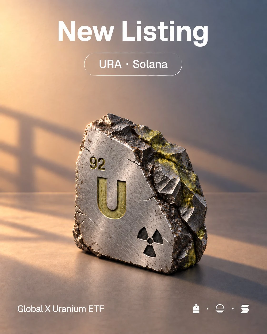 $URA is now listed on @Solana via Sunrise — public x-twitter post media curated for social post design inspiration.