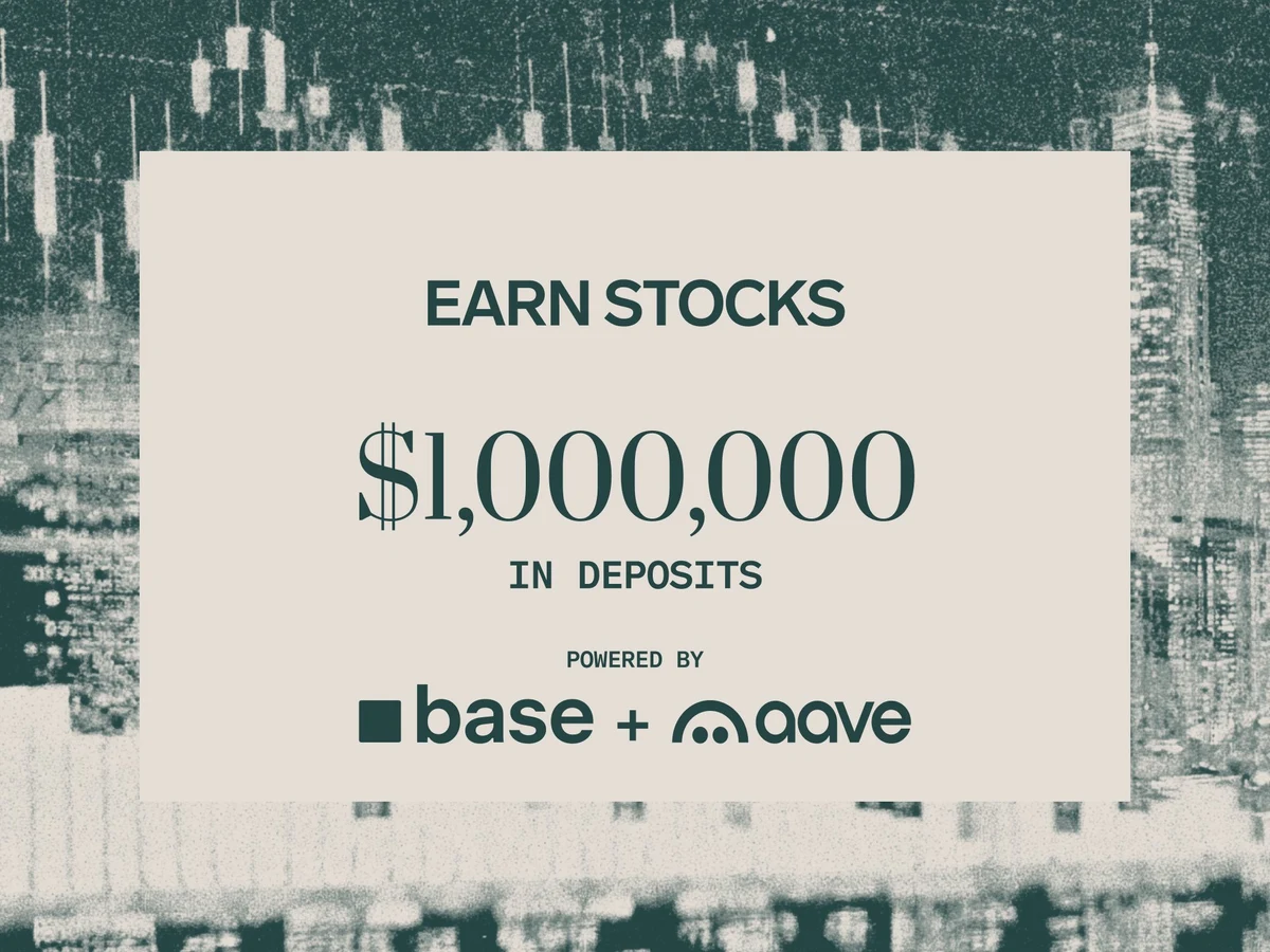 Superform: Earn Stocks have surpassed $1,000,000 in deposits — public x-twitter post media curated for social post design inspiration.