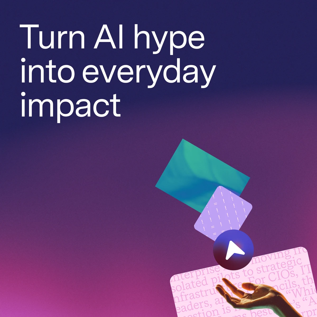 Superhuman gradient brand card reading turn AI hype into everyday impact.