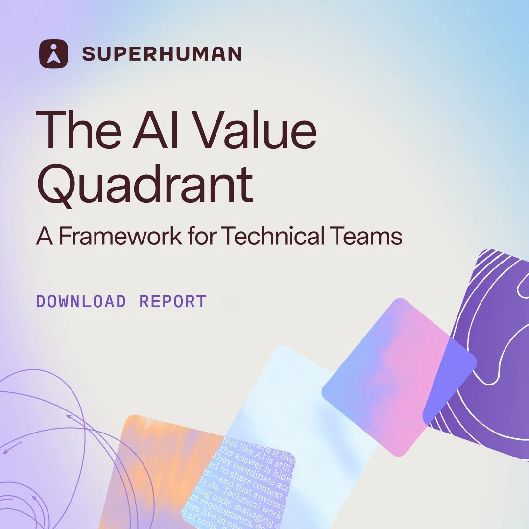 Superhuman: the AI Value Quadrant, a framework built around one question: Do AI — public x-twitter post media curated for social post design inspiration.