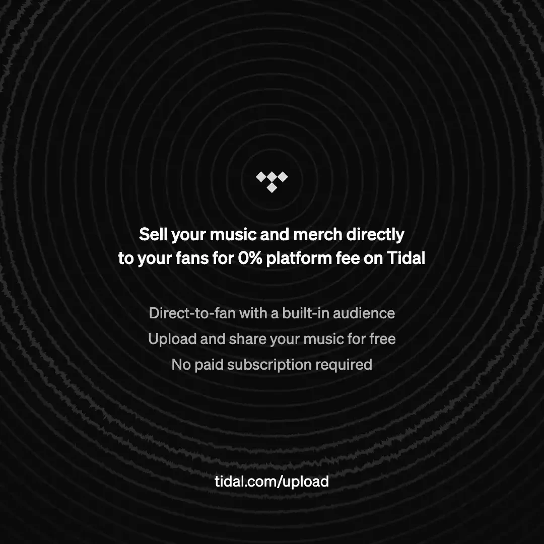 Tidal is the most artist-first option for Direct-to-Fan Sales — public x-twitter post media curated for social post design inspiration.